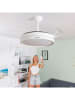 InnovaGoods Sufitowy wentylator LED w kolorze białym - wys. 42 x Ø 49 cm
