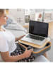 InnovaGoods Laptoptisch in Hellbraun/ Grau - (B)40,5 x (H)33 x (T)7 cm