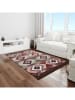 Bigghome Laagpolig tapijt ''SA1583B'' bruin/rood/groen