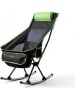 InnovaGoods Opklapbare schommelstoel zwart/groen - (B)58 x (H)90 x (D)72 cm