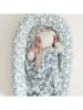 Cam Cam Copenhagen Wickeldecke in Creme/ Blau - (L)120 x (B)120 cm