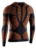 X-Bionic Recoveryshirt in Schwarz/ Hellbraun