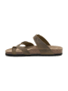 BABUNKERS Family Leren teenslippers bruin