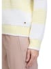 BETTY & CO Pullover in Gelb/ Weiß