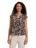 BETTY & CO Bluse in Beige/ Schwarz/ Braun