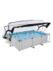 EXIT Pool "Soft grey" mit Schutzabdeckung - (L)300 x (B)200 x (T)65 cm