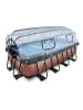 EXIT Pool "Wood" mit Schutzabdeckung - ab 6 Jahren - (L)400 x (B)200 x (T)122 cm