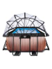 EXIT Pool "Wood" mit Schutzabdeckung - ab 6 Jahren - (L)400 x (B)200 x (T)122 cm