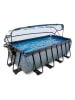 EXIT Zwembad met zonnedak "Stone" - vanaf 6 jaar - (L)400 x (B)200 x (D)122 cm