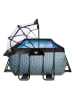 EXIT Zwembad met zonnedak "Stone" - vanaf 6 jaar - (L)400 x (B)200 x (D)122 cm