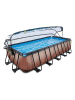 EXIT Pool "Wood" mit Schutzabdeckung - ab 6 Jahren - (L)540 x (B)250 x (T)122 cm