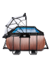 EXIT Pool "Wood" mit Schutzabdeckung - ab 6 Jahren - (L)540 x (B)250 x (T)122 cm
