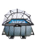 EXIT Pool "Stone" mit Schutzabdeckung - ab 6 Jahren - (L)540 x (B)250 x (T)122 cm