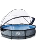 EXIT Zwembad met zonnedak "Frame" - vanaf 6 jaar - Ø360 cm