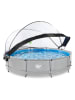 EXIT Pool "Black Wood" mit Schutzabdeckung - Ø360 x (H)76 cm - ab 6 Jahren