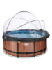EXIT Pool "Wood" mit Schutzabdeckung - ab 6 Jahren - Ø 360 cm