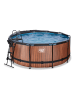 EXIT Pool "Wood" mit Schutzabdeckung - ab 6 Jahren - Ø 360 cm