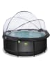 EXIT Pool "Black Leather" mit Schutzabdeckung - ab 6 Jahren - Ø 360 cm