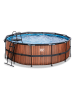 EXIT Pool "Wood" mit Schutzabdeckung - ab 6 Jahren - Ø 427 cm
