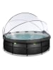 EXIT Zwembad met zonnedak "Black Leather" - vanaf 6 jaar - Ø 427 cm