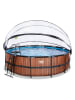 EXIT Pool "Wood" mit Schutzabdeckung - ab 6 Jahren - Ø 450 cm