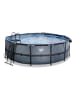 EXIT Pool "Stone" mit Schutzabdeckung - ab 6 Jahren - Ø 450 cm