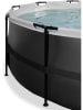 EXIT Pool "Black Leather" mit Schutzabdeckung - ab 6 Jahren - Ø 450 cm
