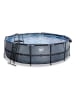 EXIT Pool "Stone" mit Schutzabdeckung- ab 6 Jahren - Ø 488 cm