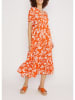 Blutsgeschwister Kleid "Saint Tropentropical paradise" in Orange/ Weiß