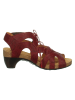 Think! Leren haksandalen "Traudi" rood