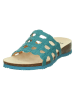 Think! Leren slippers "Julia" turquoise