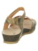 Think! Leren haksandalen "Dumia" lichtbruin/groen