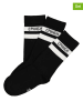 Copenhagen Studios 3er-Set: Tennissocken in Schwarz/ Weiß