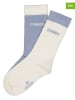 Copenhagen Studios 2er-Set: Tennissocken in Weiß/ Hellblau