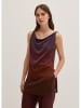 STEFANEL Blusentop in Lila/ Braun