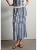 STEFANEL Rock in Blau/ Creme