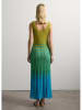 STEFANEL Kleid in Limette/ Grün/ Blau
