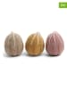 Gry & Sif 3er-Set: Dekohänger ''Eggs'' in Beige/ Gelb/ Rosa - (H)3,75 x Ø 3 cm
