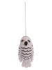 Gry & Sif Decohanger ''Bird - Snow Owl'' wit/grijs - (L)9 cm