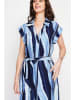 Le Jardin du Lin Kleid in Hellblau/ Schwarz