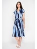 Le Jardin du Lin Kleid in Hellblau/ Schwarz