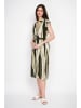Le Jardin du Lin Kleid in Khaki/ Schwarz