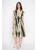 Le Jardin du Lin Kleid in Khaki/ Schwarz