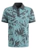 PME Legend Poloshirt in Anthrazit/ Türkis