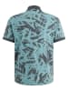 PME Legend Poloshirt in Anthrazit/ Türkis