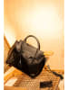 Victor & Hugo Paris Leder-Henkeltasche ''Jane'' in Schwarz - (B)36 x (H)35 x (T)24 cm