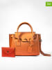 Victor & Hugo Paris Leren handtas "Set Jeny" oranje - (B)25 x (H)19 x (D)7 cm