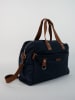 Victor & Hugo Paris Leren weekendtas "Sky" donkerblauw - (B)44 x (H)32 x (D)14 cm