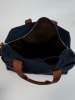 Victor & Hugo Paris Leren weekendtas "Sky" donkerblauw - (B)44 x (H)32 x (D)14 cm
