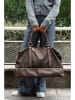 Victor & Hugo Paris Leren weekendtas "Andia" bruin - (B)50 x (H)35 x (D)25 cm